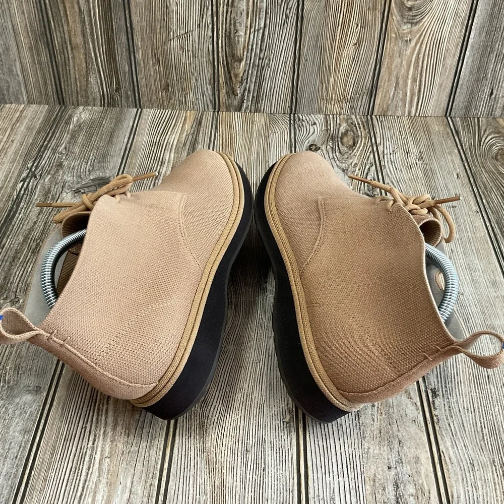 Rothy's Chukka Lace Up Textile Casual Fashion Boots Khaki Tan Men's Size 8.5